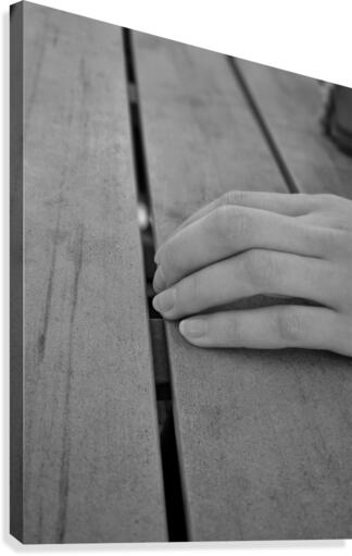 Hands on table Canvas Print