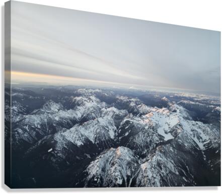 Snowcapped mountain range Canvas Print