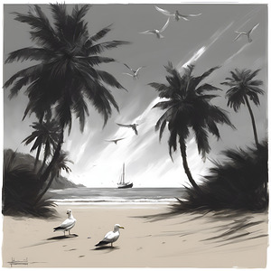 0 An atmospheric impressionist oil painting depic