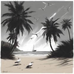 0 An atmospheric impressionist oil painting depic