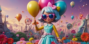 A mesmerizing illustration featuring the name Daniela in a playful