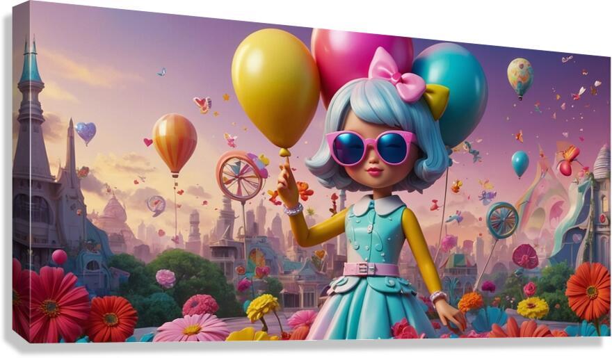 A mesmerizing illustration featuring the name Daniela in a playful Canvas Print