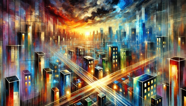 Urban Symphony at Dusk by Hanton Reverie