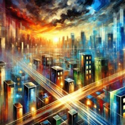 Urban Symphony at Dusk