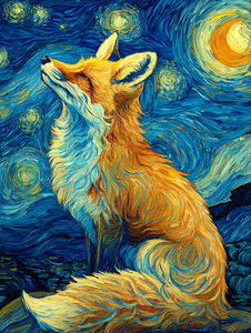 Starry Night Fox