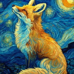 Starry Night Fox