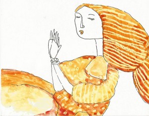 lady with brown eyes by charles djalu