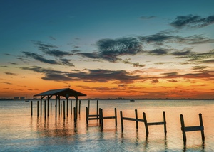  MELBOURNE CAUSEWAY SUNSET 