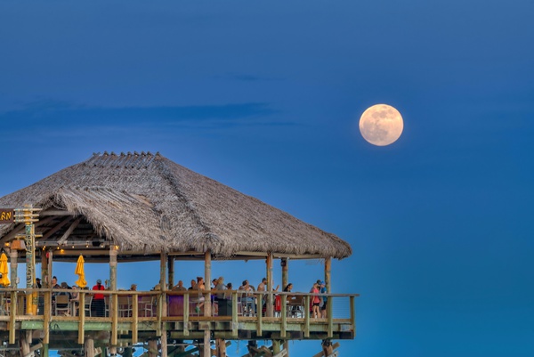 MOONRISE COCOA BEACH PIER Print