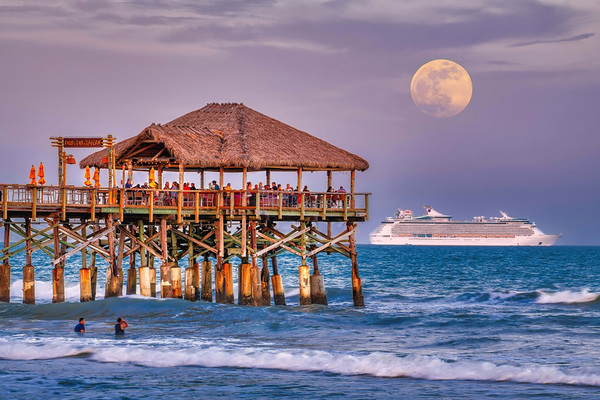 MOONRISE COCOA BEACH Print