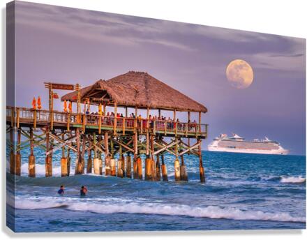 MOONRISE COCOA BEACH Canvas Print