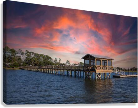 Sunset at Lagoon Canvas Print