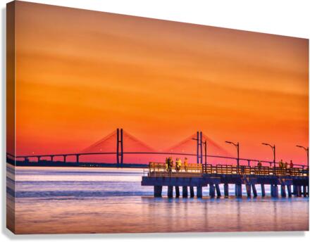 SUNSET at SIDNEY LANIER BRIDGE Canvas Print