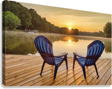 CALM LAKE SUNRISE Canvas Print
