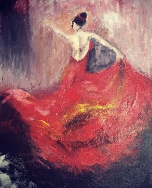 Dancer in Red  Print