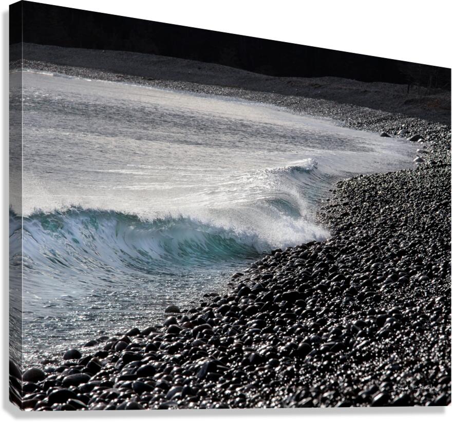 A TOUCH OF COLOUR - WAVES AND SEASHORE - r45 Canvas Print