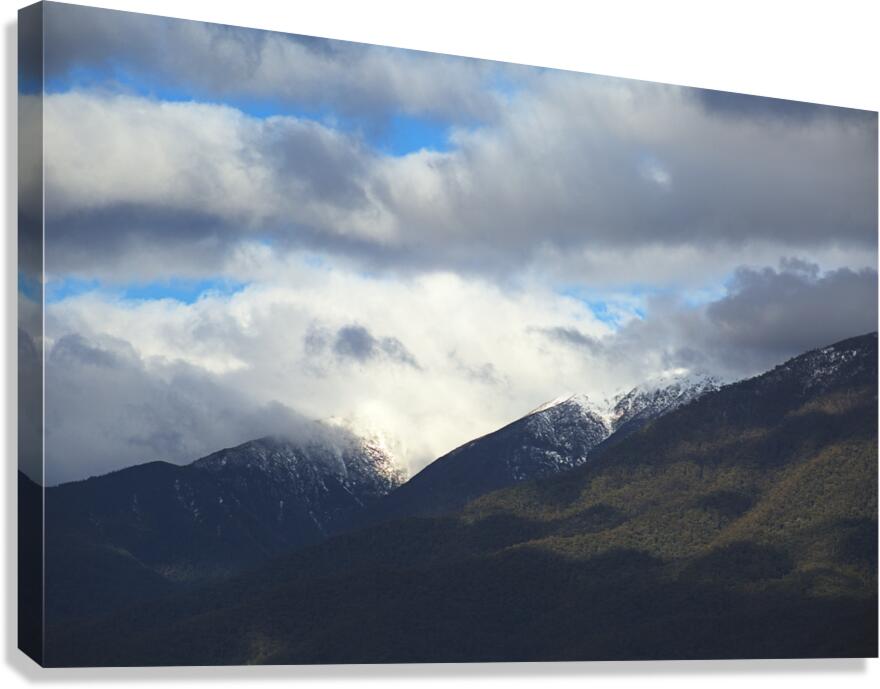 Dramatic Clouds Last Snow Winter Canvas Print