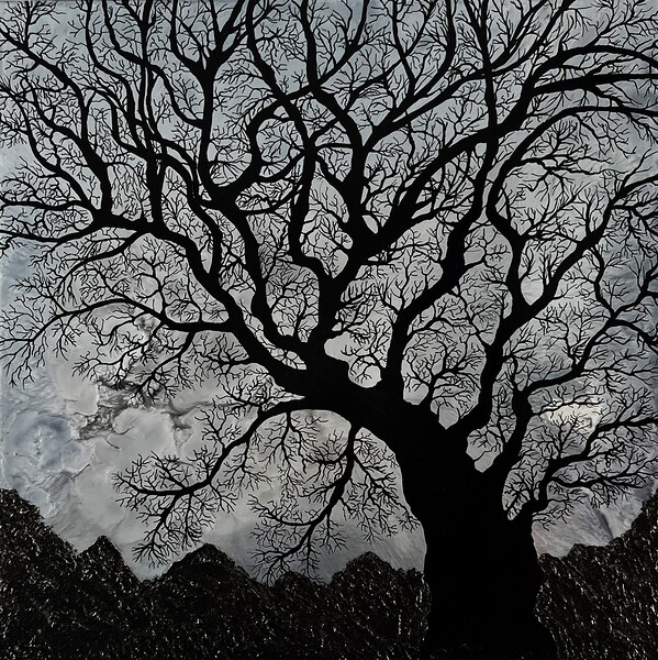 STORMY NIGHT   24 x 24 Gallery Canvas   Metallic Print