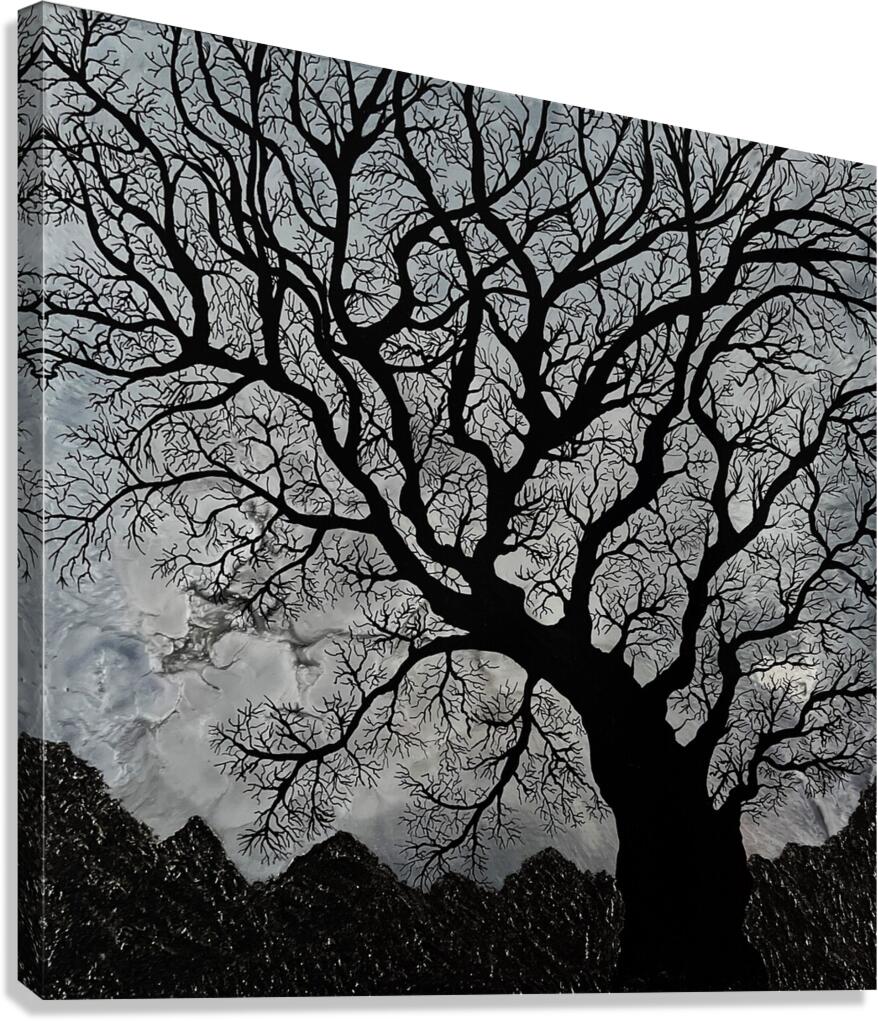 STORMY NIGHT   24 x 24 Gallery Canvas   Metallic Canvas Print