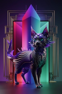 Black Cat of a futuristic Egypt
