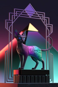 Black Cat of a futuristic Egypt 1