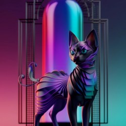 Black Cat of a futuristic Egypt