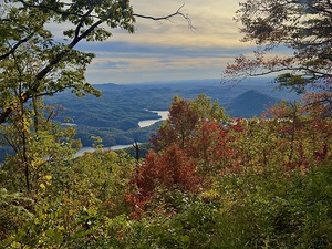 Fall day over the lake 