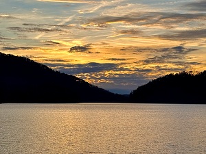 Sunset on the lake