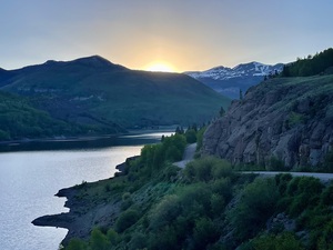 Sunset over the lake