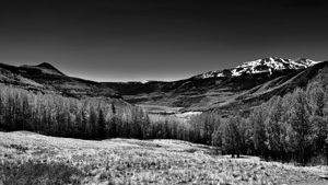 Black and white valley