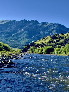 Wading the river