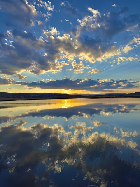 Sunset reflections Print