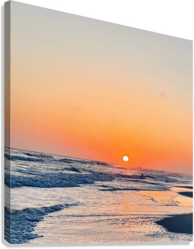 Seaside sunset Canvas Print