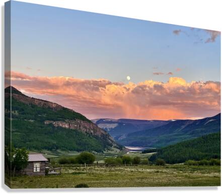 Moon over Sunset Canvas Print