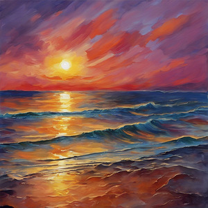 Sunset on the sea