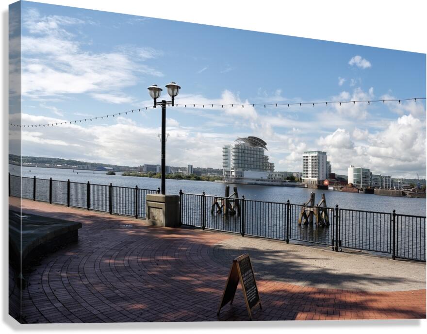  Scenic view of Cardiff Bay Wales UK  Canvas Print