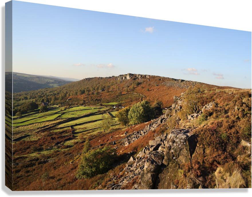 Curbar Edge Derbyshire England 1 Canvas Print