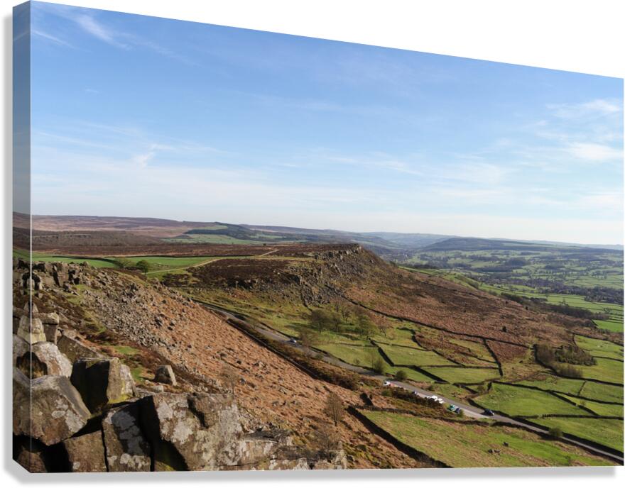Curbar Edge view  Canvas Print