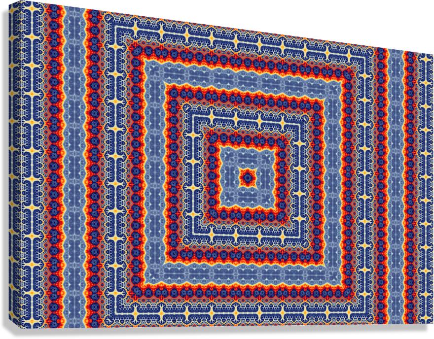 Blue fractal maze 1 Canvas Print