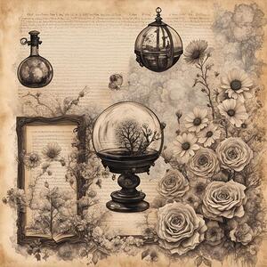 Book of Shadows Spell Page Potions and Bottles