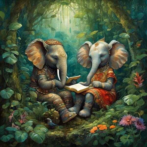 Tranquil Tales in the Enchanted Forest Print