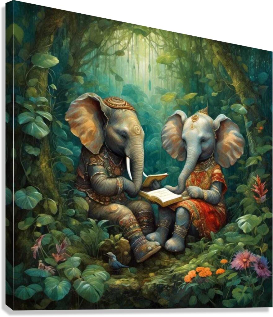 Tranquil Tales in the Enchanted Forest Canvas Print