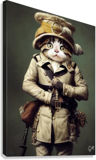 Soldier Kitten Canvas Print