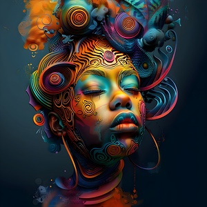 Dreamlike Headdress The Chromatic Portrait