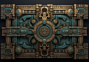 blackdigitalart an ancient styled wall decoration