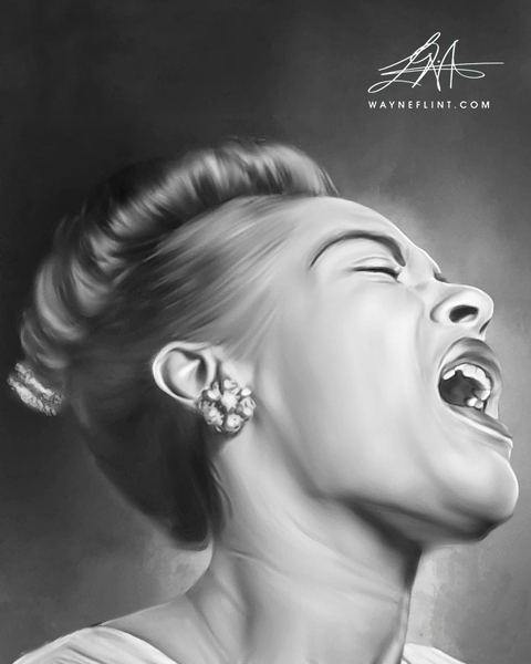 Billie Holiday by WAYNEFLINT