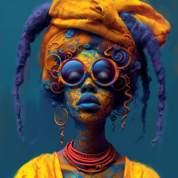 Colorful Amber Print