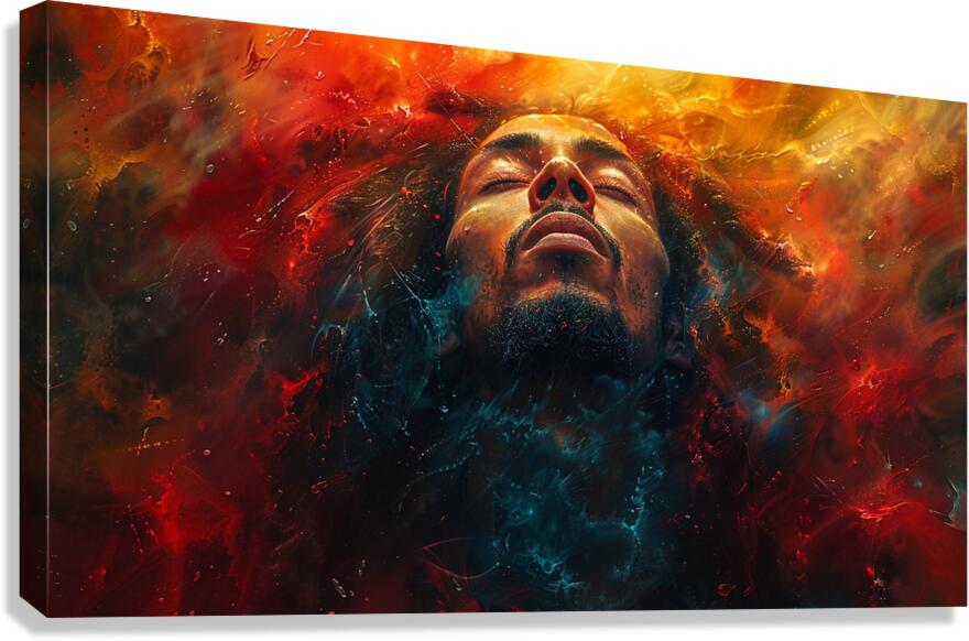 blackdigitalart wallpapers reggae bob marley conc Canvas Print