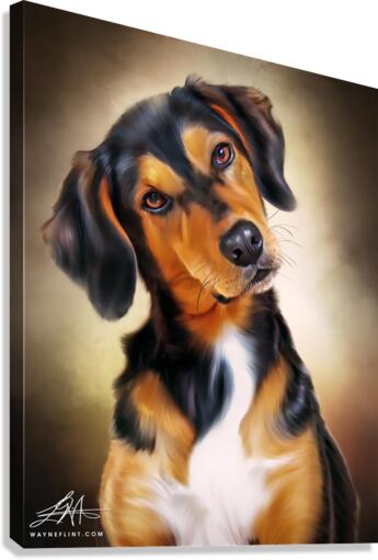 Digital Dog 2 Canvas Print