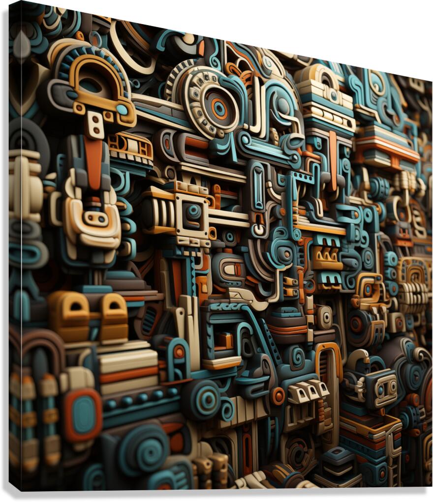 Aztec Art 3 Canvas Print